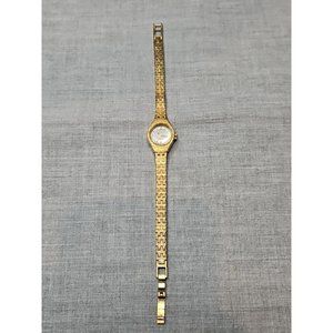 Vtg Jules Jurgensen Diamond Gold Women\'s Watch SS Back Works Great Just Serviced Vintage Jules Jurgensen Genuine Diamond Ladies Watch, Swiss  main image 4
